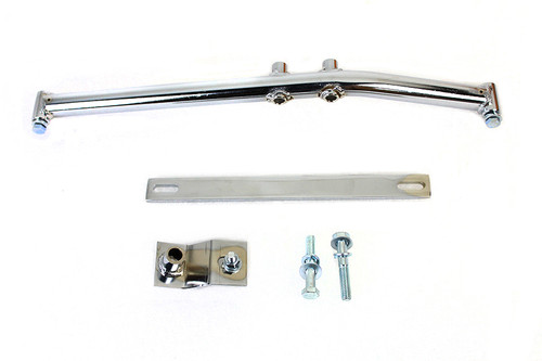 Paughco #718 I/I2/H5 - Upsweep Header Mounting Bracket Kit Chrome