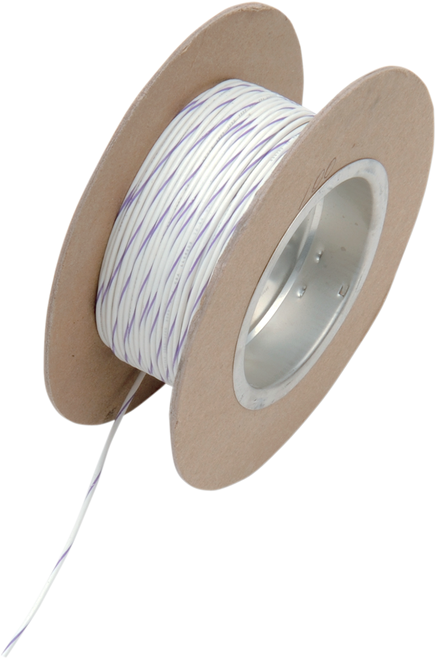 100 Wire Spool - 18 Gauge - White/Violet