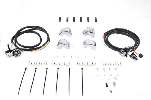 Volt Tech #371011 - Handlebar Control Switch Housing Kit Chrome
