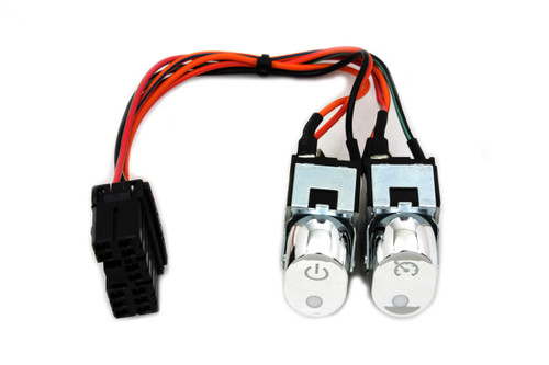 Volt Tech #85045 - Rocker Style Handlebar Switch Kit Chrome