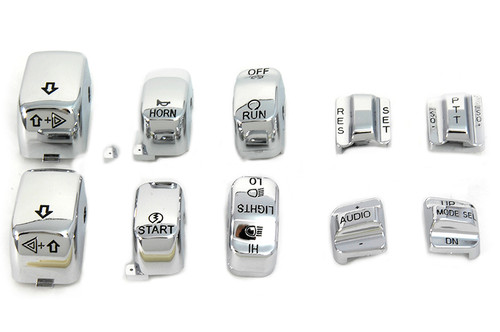 Volt Tech #H18-0337CO-C - Handlebar Switch Cap Set Chrome