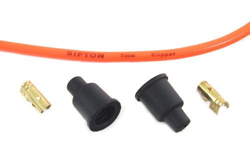 Volt Tech #40169 - Orange Copper Core 7mm Spark Plug Wire Kit