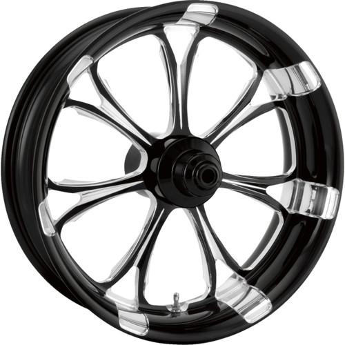 Performance Machine (PM) #1202-7106R-PARAJ-BMP - Wheel - Paramount - Front - Dual Disc/without ABS - Platinum Cut™ - 21x3.5 - '08+ FL