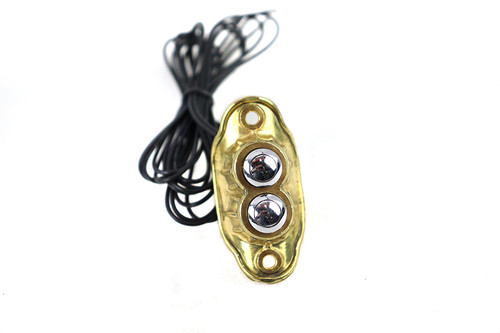 Volt Tech #63628A - Old School Dual Switch Kit Brass Finish