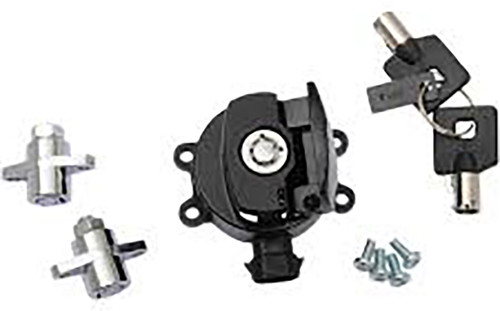 Volt Tech #78403B - Side Hinge Ignition Switch and Saddlebag Lock Kit Black