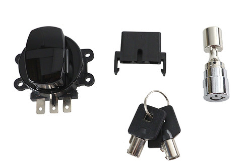 Volt Tech #78406B - Side Hinge Ignition Switch Black with Fork Lock