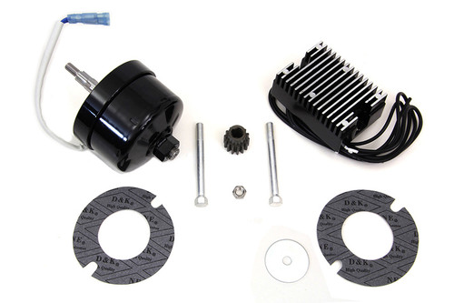 V-Twin - Black 12 Volt Alternator Generator Conversion Kit