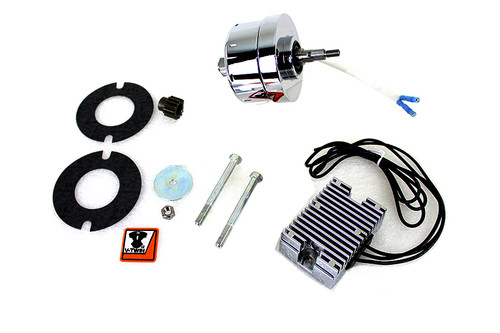 V-Twin - Chrome 12 Volt Alternator Generator Conversion Kit
