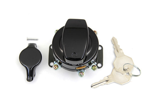 Volt Tech #21-0202GB - Fat Bob Ignition Switch with 5 Terminals Gloss Black