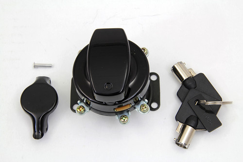 Volt Tech #21-0202PGB - Fat Bob Ignition Switch with 5 Terminals Gloss Black