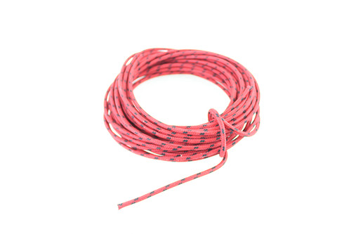 Volt Tech #40188 - Red with Black Dot 25' Braided Wire