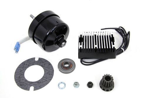 Volt Tech - Black 12 Volt Alternator Generator Conversion Kit