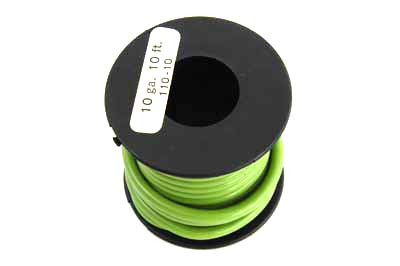 V-Twin #02503 - Primary Wire 10 Gauge 10' Roll Green