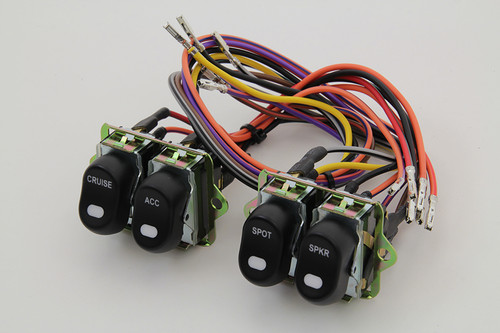 Volt Tech #63514 - Rocker Style LED Fairing Switch Kit Black