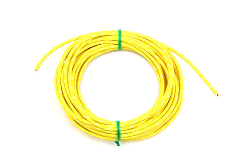Volt Tech #40127 - Yellow 25' Cloth Covered Wire