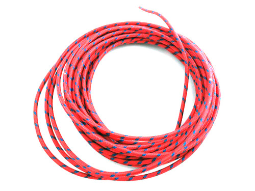 Volt Tech #40268 - Red with Blue Dot 25' Braided Wire