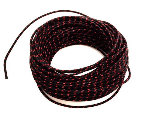Volt Tech #40269 - Black with Red Dot 25' Braided Wire