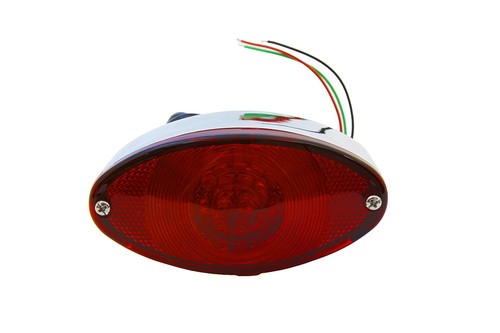 Wyatt Gatling #71730B - Chrome Tail Lamp Cateye Style