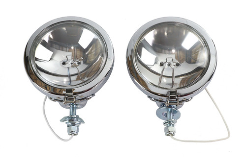 V-Twin - Replica Chrome Guide Spotlamp Set 12 Volt