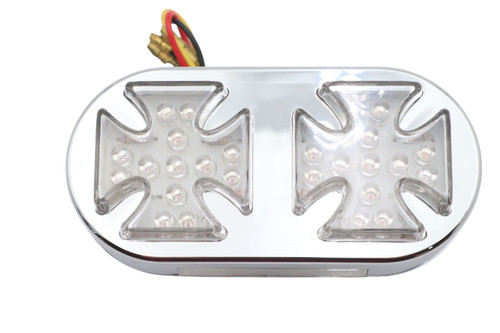 Wyatt Gatling #12-0092 - Chrome Maltese Tail Lamp