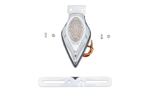 Wyatt Gatling #20-6580CIED - Chrome Teardrop LED Tail Lamp Clear Lens