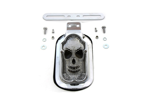 Wyatt Gatling #12-0090KC - Skull Face Tombstone Tail Lamp Clear Lens