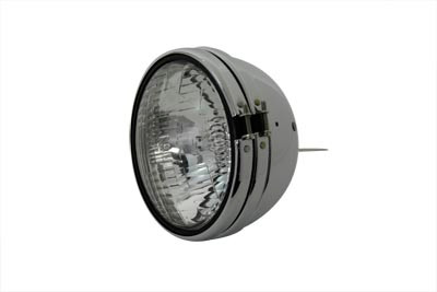 V-Twin - Replica 5-3/4 inch Round Chrome Headlamp