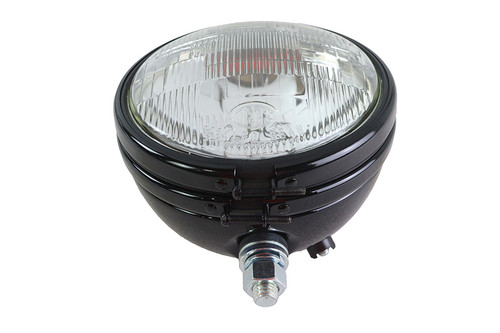 V-Twin - Replica 5-3/4 inch Round Black Headlamp