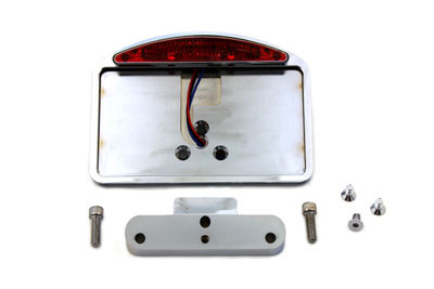 Wyatt Gatling #76186 - Chrome Slice LED Tail Lamp License Plate Assembly
