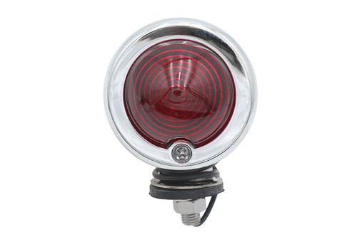 Wyatt Gatling #02374 - Chrome Bullet Marker Lamp Red Single Filament
