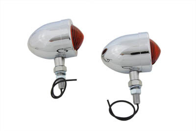 Wyatt Gatling #20-6505BL - Chrome Red Marker Lamp Set With Single Stem