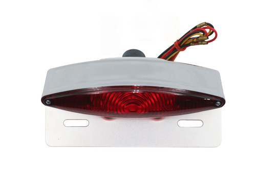 Wyatt Gatling #20-6588 - Chrome Snake Eye Fender Mount Tail Lamp Kit