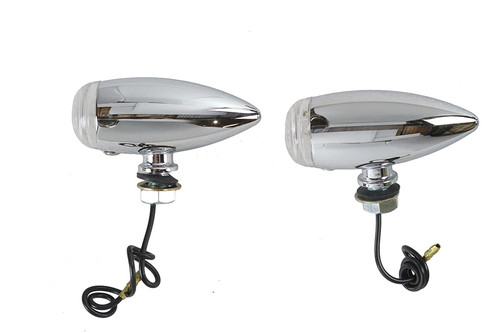 Wyatt Gatling #20-6589SC - Mini Bullet Clear Lens Marker Lamp Set