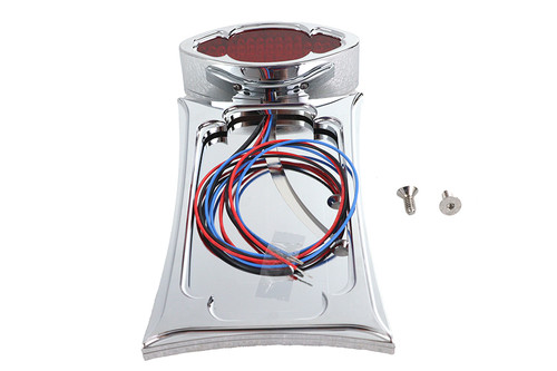 Wyatt Gatling #76379T - Chrome Billet LED Tail Lamp and License Plate Vertical Side