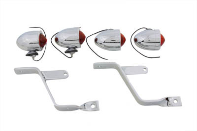 V-Twin - Captain America Style Marker Lamp Kit With Red Lens