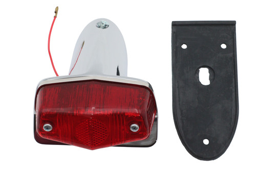 Wyatt Gatling #20-6501SA - Chrome Sport Tail Lamp Assembly Lucas Style