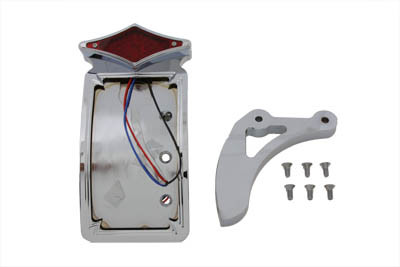 V-Twin - Chrome Curved Diamond Style Tail Lamp Kit