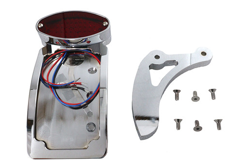 V-Twin - Chrome Curved Cateye Style Tail Lamp Kit