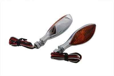 Wyatt Gatling #12-6140DA - Chrome Eagle Eye Amber Marker Lamp Set