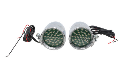 Wyatt Gatling #20-6054ALED - Chrome Bullet Marker Lamp Set with Amber LEDs