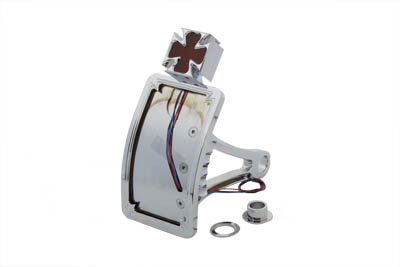 Wyatt Gatling #76198 - Chrome Billet Tail Lamp Kit Vertical Curved Type