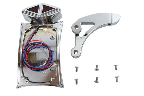 V-Twin - Chrome Curved Tail Lamp Kit Spike Type