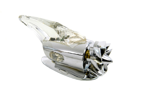 Wyatt Gatling #12-6025A - Chrome Amber Fan Operated Marker Lamp