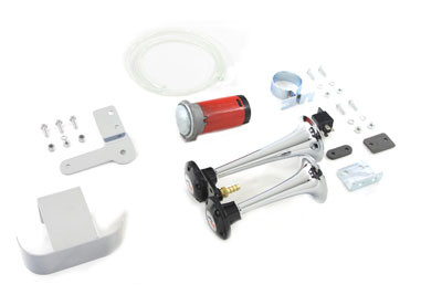 V-Twin #77249 - Chrome Universal Air Horn Kit