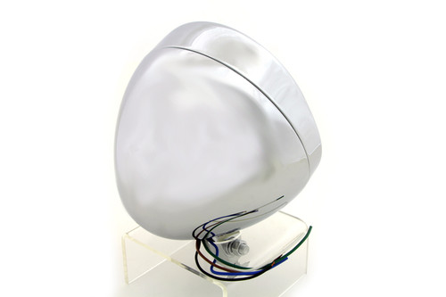 Wyatt Gatling #20-6073EV - 6-1/2 inch Round Headlamp Steel Chrome