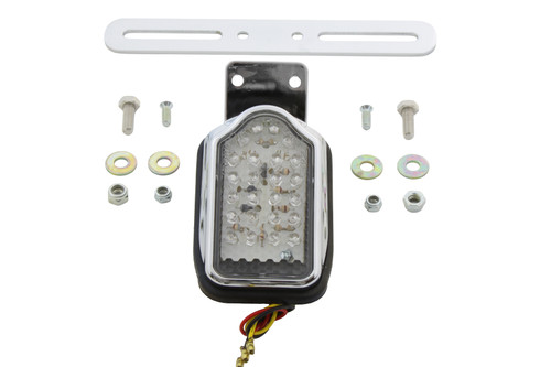 Wyatt Gatling #12-0421B - Chrome Mini Tombstone Tail Lamp with Bracket