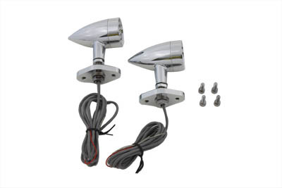 Wyatt Gatling #76529 - Turn Signal Set Bullet Amber with Mount Base