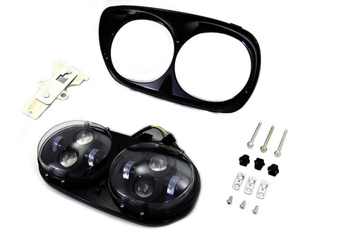 Wyatt Gatling #67700109 BL/BL - Black Dual LED Headlamp Unit
