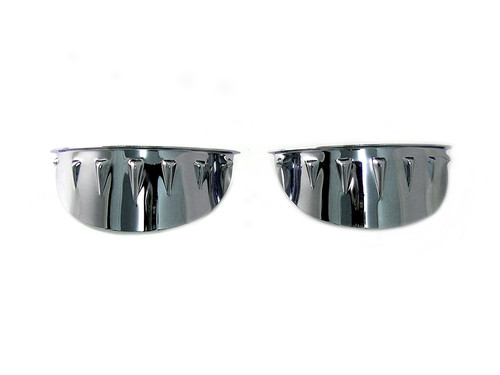 Wyatt Gatling #75312V - Chrome 4-1/2 inch Glide Spotlamp Visor Set