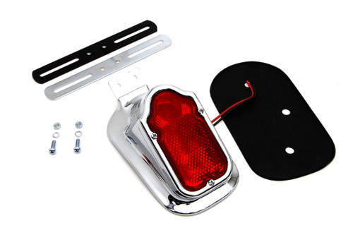 V-Twin - Chrome Tombstone Style Tail Lamp